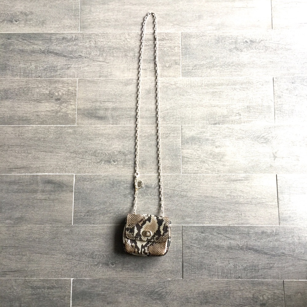 Banana Republic snake pattern mini bag with chain